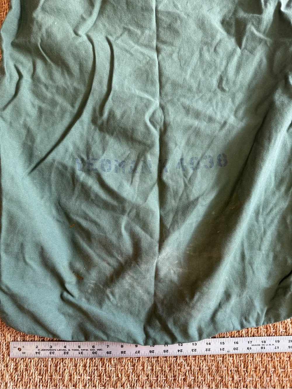 Olive Green Drawstring Canvas Bag 22 x 32 inches